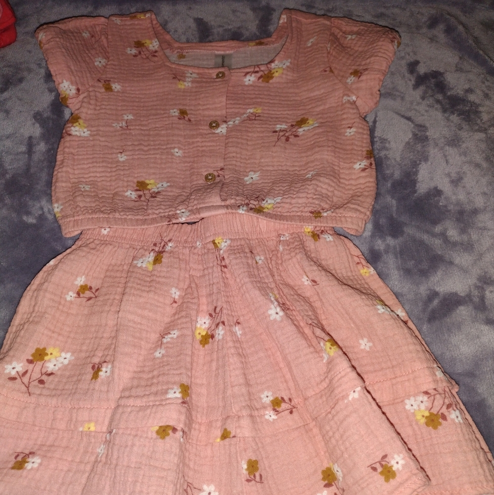 Girls size 2T modern moments top and skirt set NWT